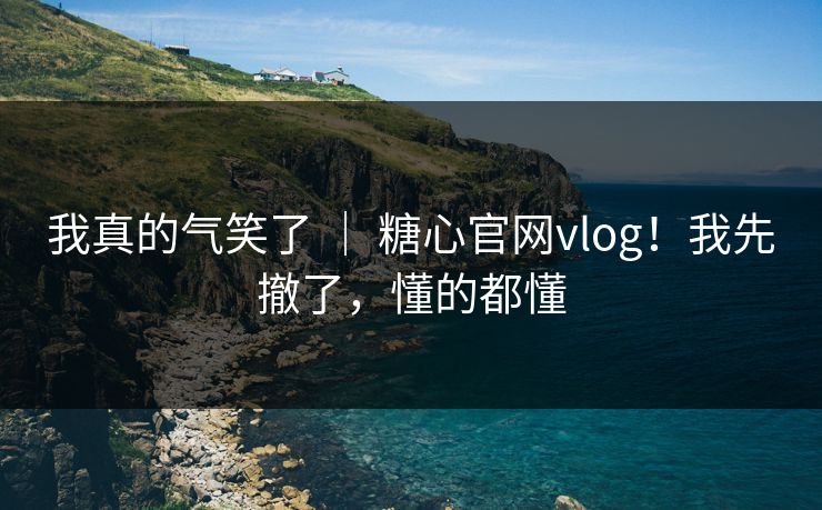 我真的气笑了 ｜ 糖心官网vlog！我先撤了，懂的都懂